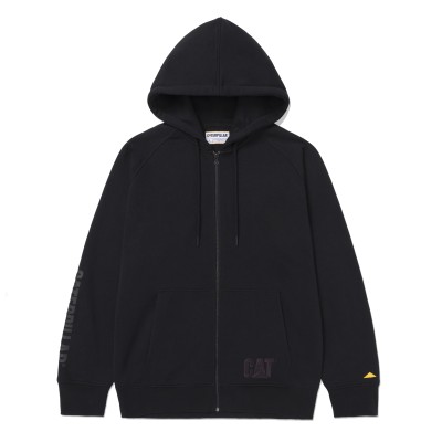 FLEECE CAT LOGO FULL ZIP HOODIE FLEECE CAT LOGO FULL ZIP HOODIE