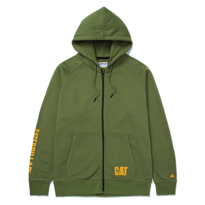 FLEECE CAT LOGO FULL ZIP HOODIE Coats & Jackets