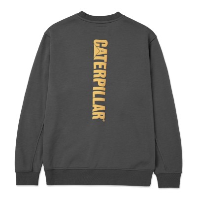 HEATHER CATERPILLAR LOGO CREWNECK SWEATSHIRT HEATHER CATERPILLAR LOGO CREWNECK SWEATSHIRT